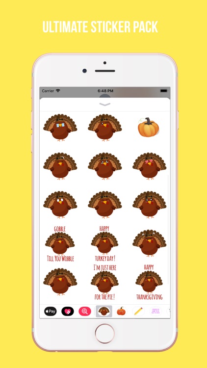 Happy Thanksgiving Fun Emojis by Andre Tobisch