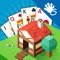 The classic Klondike form of Solitaire acts as the backdrop to a city building game