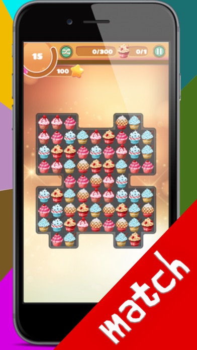 Cupcake Crunch move and match screenshot 3