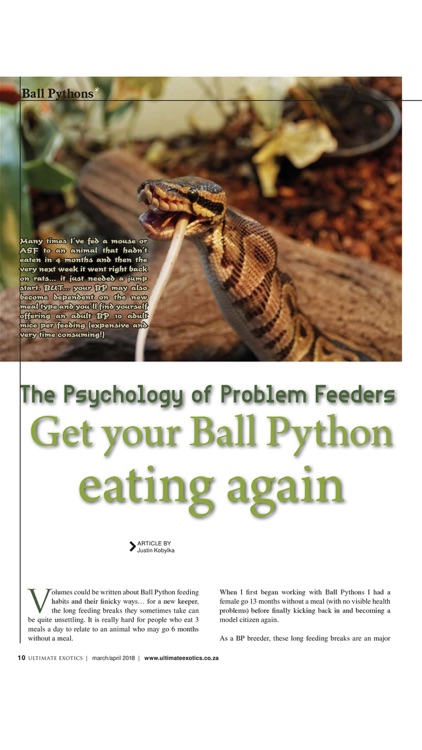 Ultimate Exotics Reptile and Exotic pet Magazine