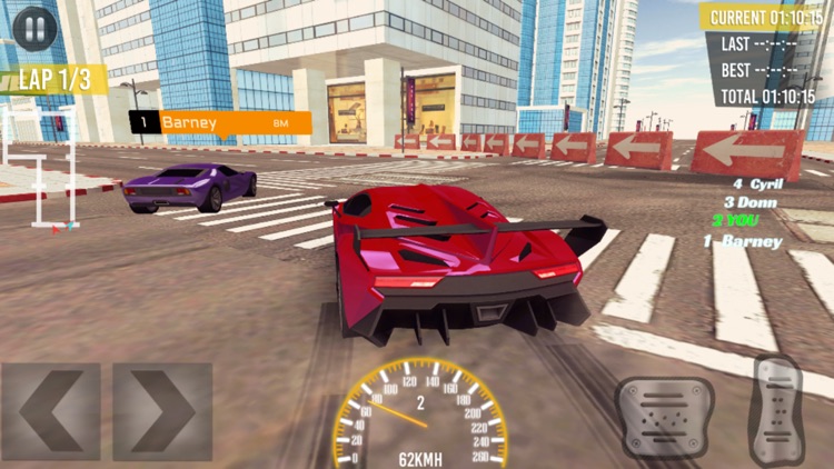 Race of Fast Cars In the City