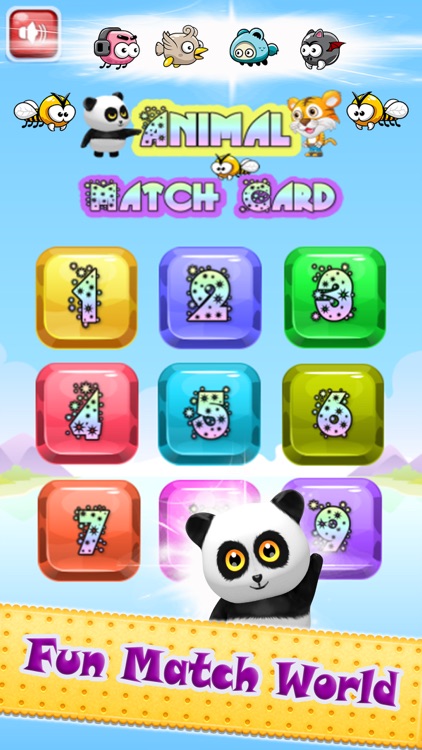 Animal Match Card