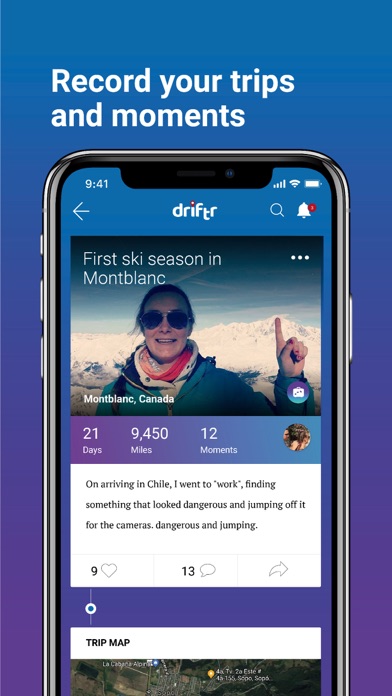 Driftr: Social travel platform screenshot 2