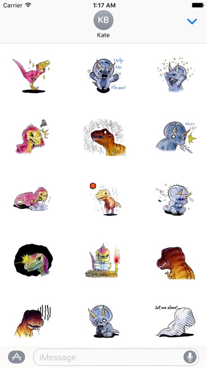 Watercolor Dinosaur Stickers