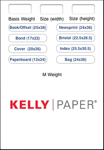 Kelly Paper Basis Weight to M-Weight Calculator - náhled