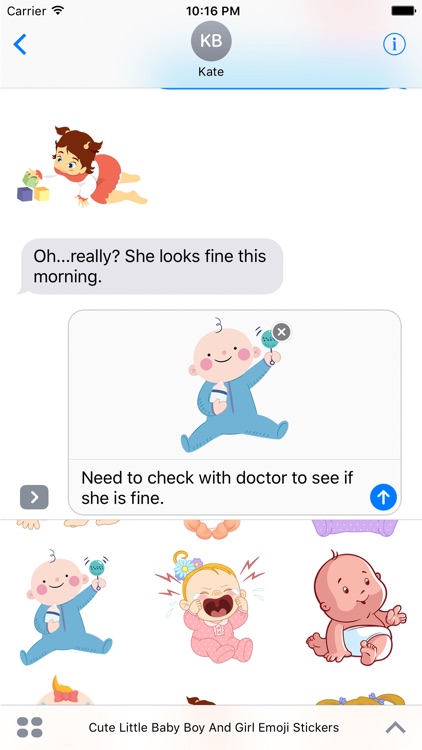 Cute Little Baby Boy And Girl Emoji Stickers screenshot-3
