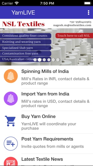 YarnLIVE - Yarn Rates, Textile