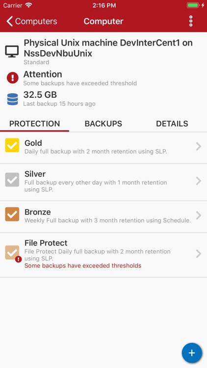 NetBackup Self Service