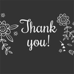 Thank You Labels Set in Minimal  Vintage Style