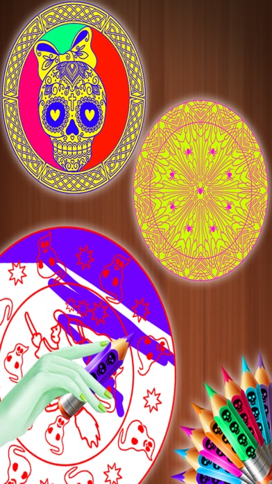 Halloween Mandala Drawing Fun screenshot 2