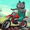 Cat Rides A Dirt Bike