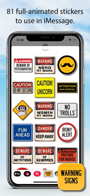 Warning Sign Animated Stickers(圖2)-速報App