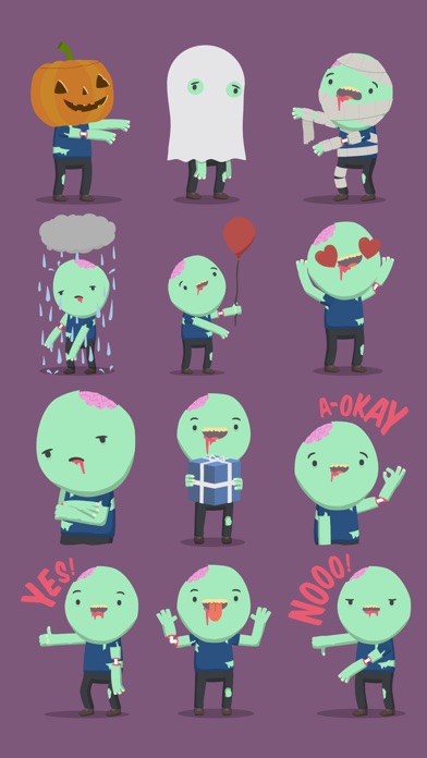 Cute Zombie Stickers screenshot 2