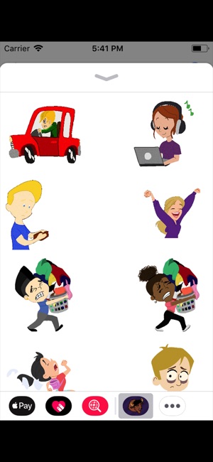 College Animated Life Stickers