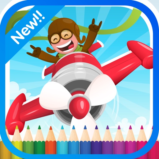 Airplane Coloring Books Icon