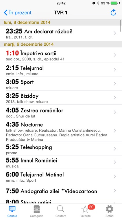 Romanian TV Schedule