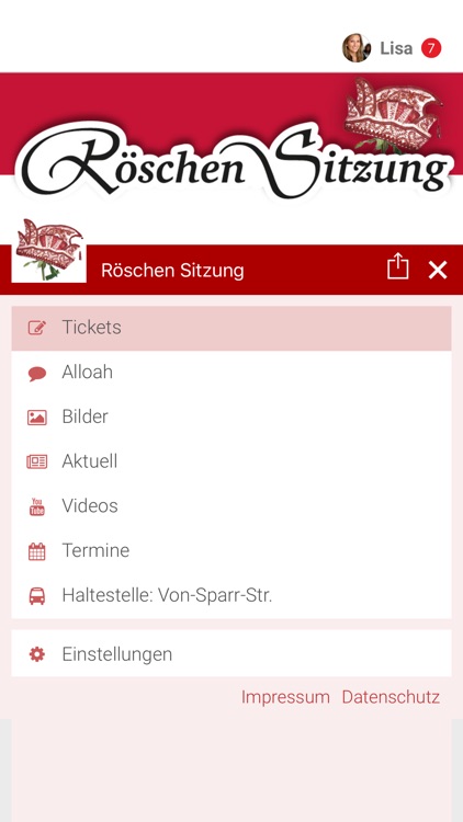 Röschen Sitzung