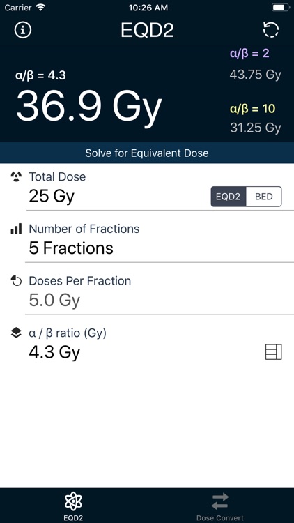 EQD2 Calculator