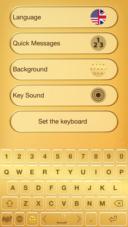 Gold Emoji Keyboard Themes screenshot-4