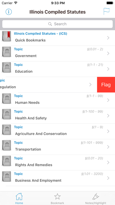 How to cancel & delete ICS Laws, IL Code State Titles from iphone & ipad 1