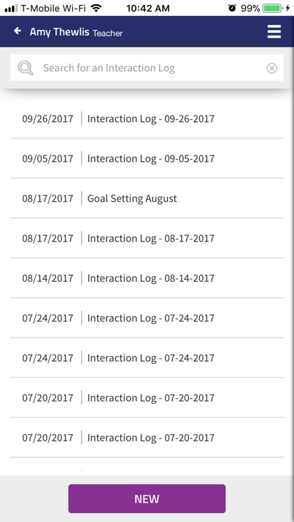 NTC Interaction Log App