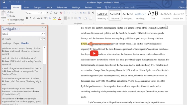 Easy To Use! For MS Word 2016