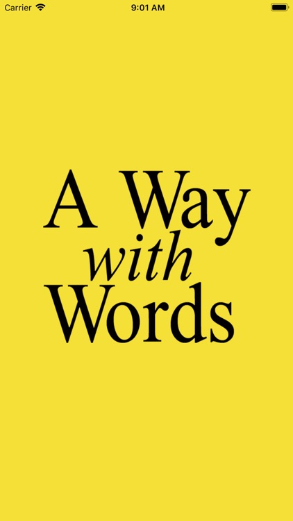 A Way with Words