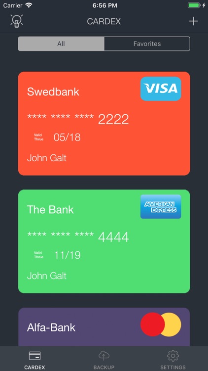 Cardex - Bank Card Holder