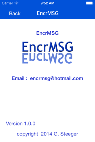 EncrMSG - náhled