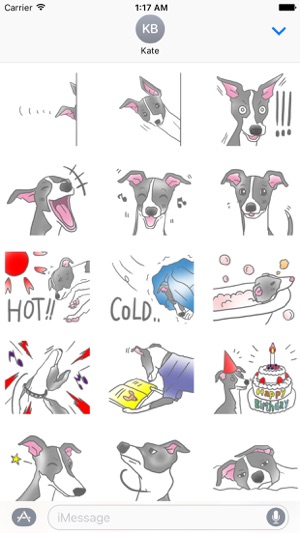 Italian Greyhound Dog IggyMoji(圖2)-速報App