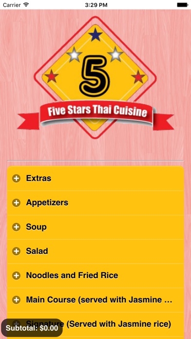 Five Stars Thai Cuisine screenshot 2