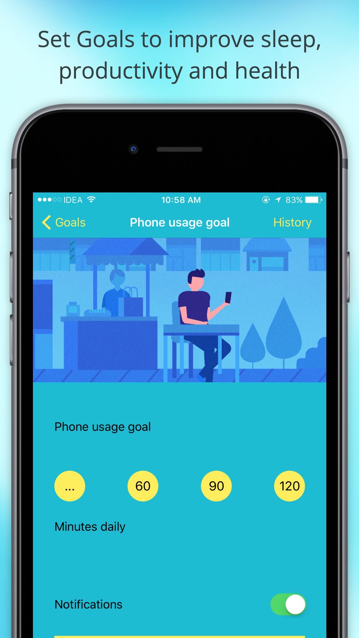 Screenshot do app Instant - Lifelog Screen Time