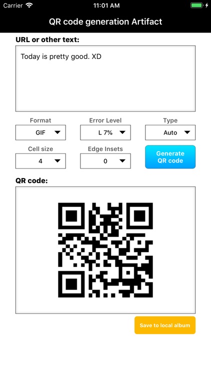 QR code generation Artifact screenshot-3