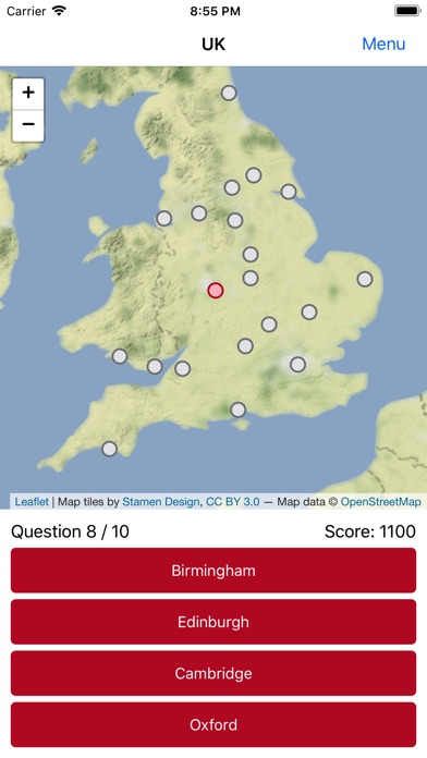 Map Challenge: Towns & Cities screenshot 2