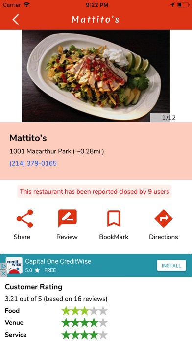 5MileRestaurants screenshot 3