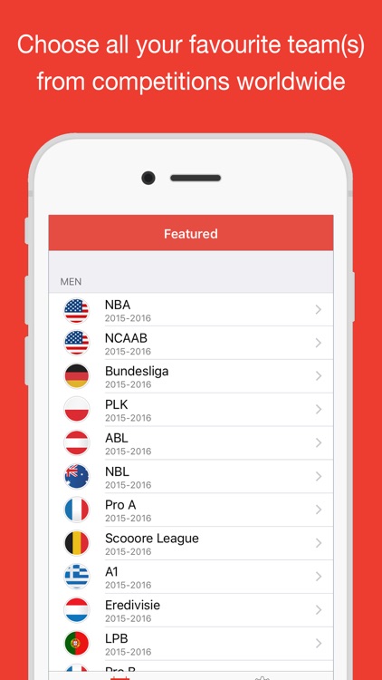 Basketball for iPhone Calendar