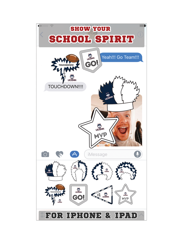 Connecticut Huskies Stickers Basic