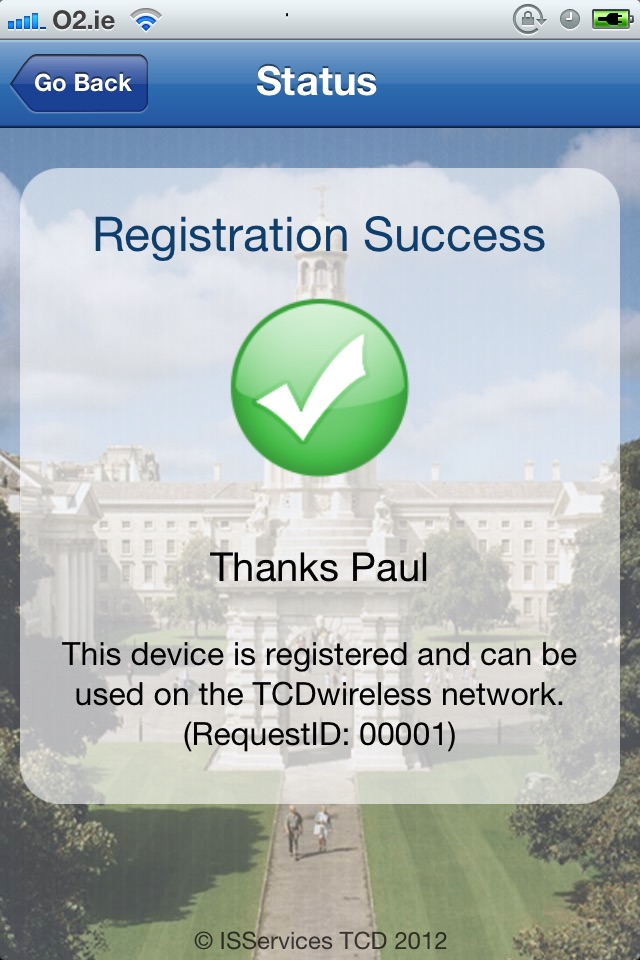 TCD Wifi Registration screenshot 2