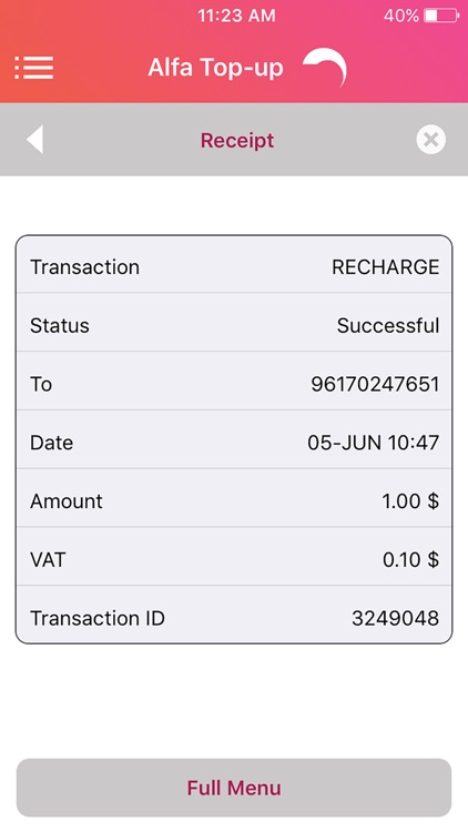 Alfa Top-up screenshot-4