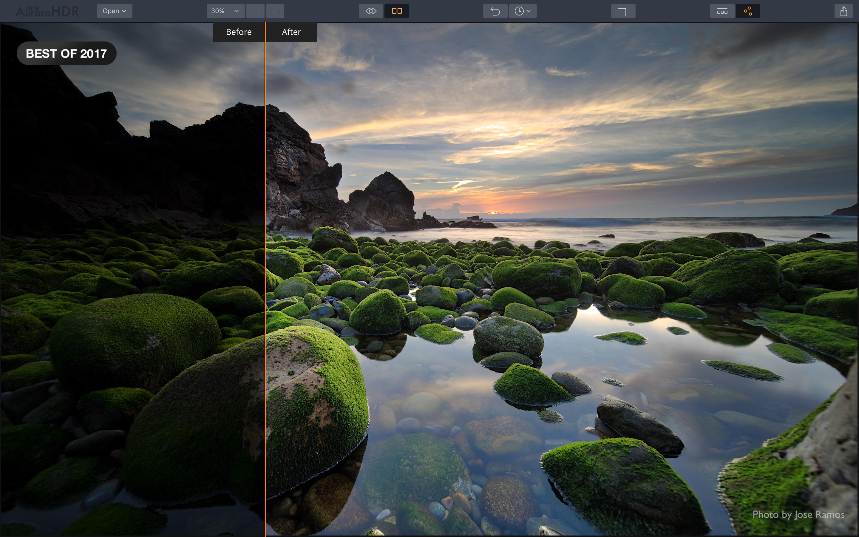 Screenshot do app Aurora HDR 2018