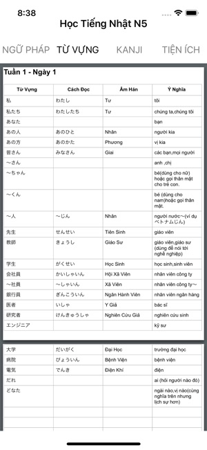 Học Tiếng Nhật N5(圖2)-速報App