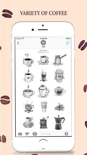 Coffee Stickers Pack for iMessage(圖3)-速報App