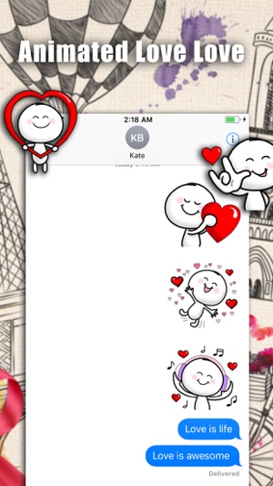 Animated Love Love Stickers(圖2)-速報App