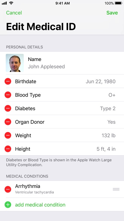 Medical ID Record