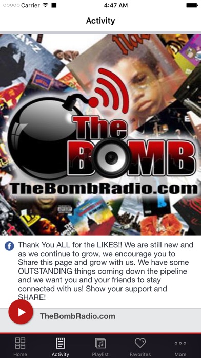 TheBombRadio.com screenshot 2
