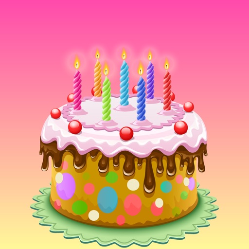 3D Happy Birthday Cake Sticker Icon