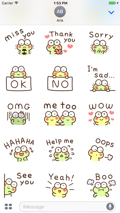 Very Cute Frog Emoji Sticker screenshot-4