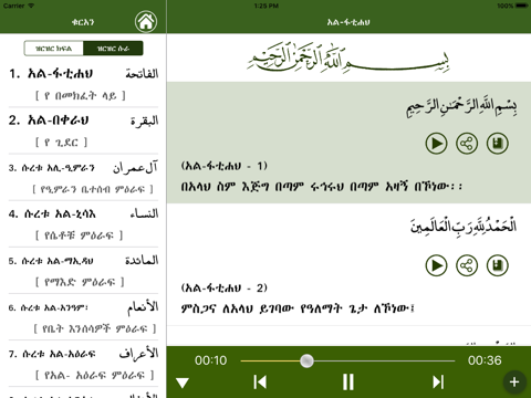Al-Quran Amharic - náhled