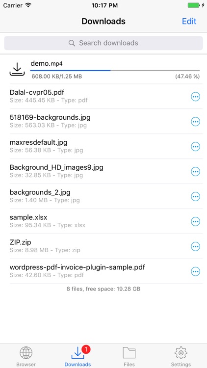 Browser & Offline File Manager