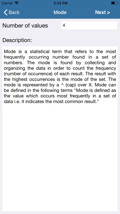 Statistical Calculator